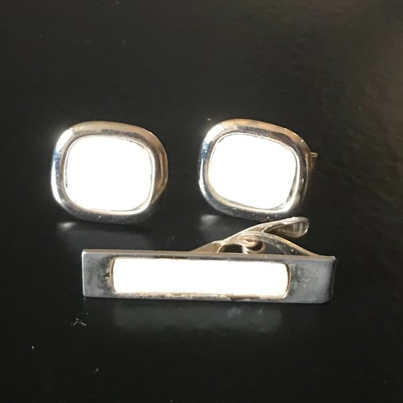 LOT OF VINTAGE SHIRT and TIE ACCESSORIES, CUFF LINKS, TIE CLIPS, TIE PINS - Picture 2 of 8